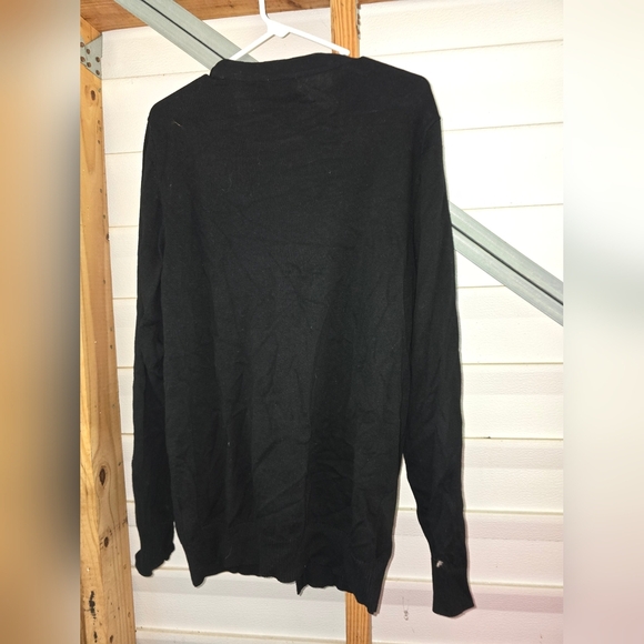 Matchstick Cardigan Sweater Mens Medium Button Up Shawl Blue Long Sleeve 3xl - Picture 5 of 5